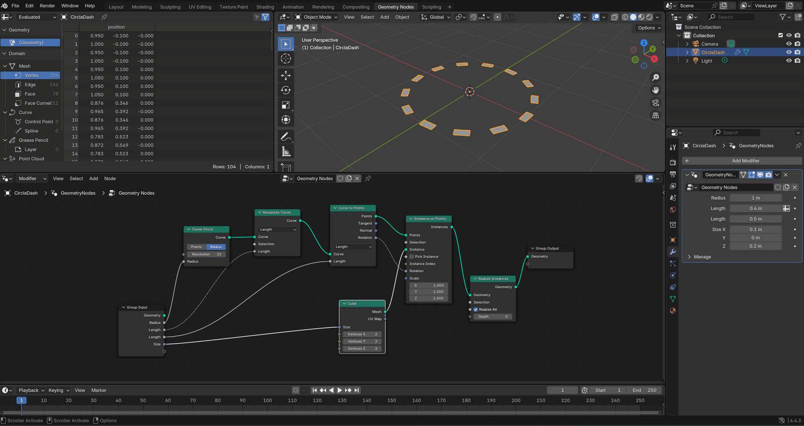 Creating a dashed ring in Blender